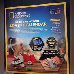 NATIONAL GEOGRAPHIC GEMSTONE AND ROCK KIT, ADVENT CALENDAR